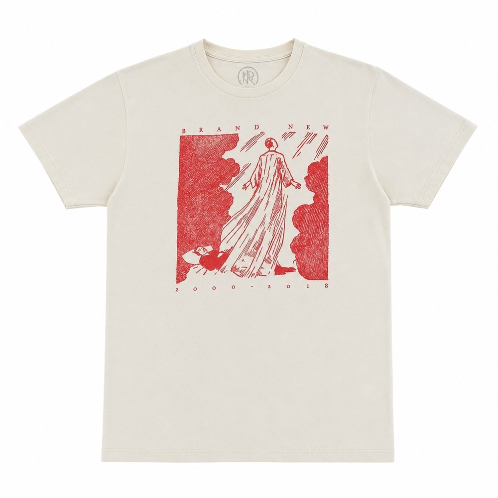 Brand New Band Merch Direct T-Shirt Cream Red Graphic 2000-2018 Mens Size M